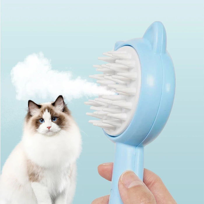 Brosse anti-poils à brume Poilou, poils captés dans la brosse