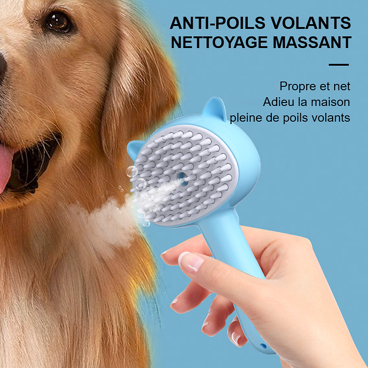 Brosse vapeur Poilou — brosse à brume pour chien et chat