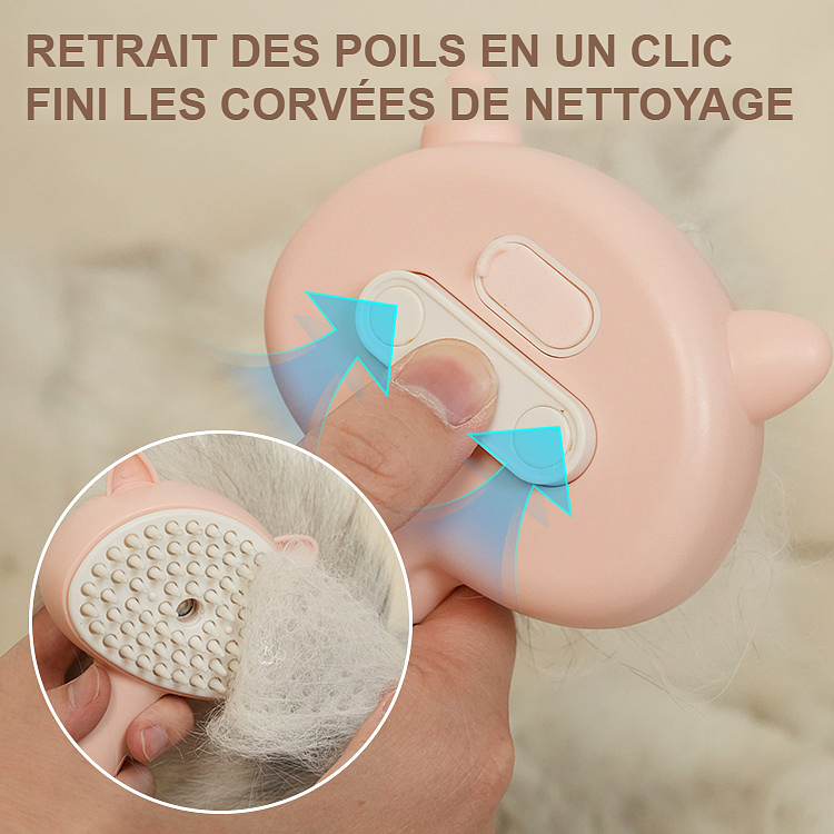 Brosse vapeur Poilou — brosse à brume pour chien et chat