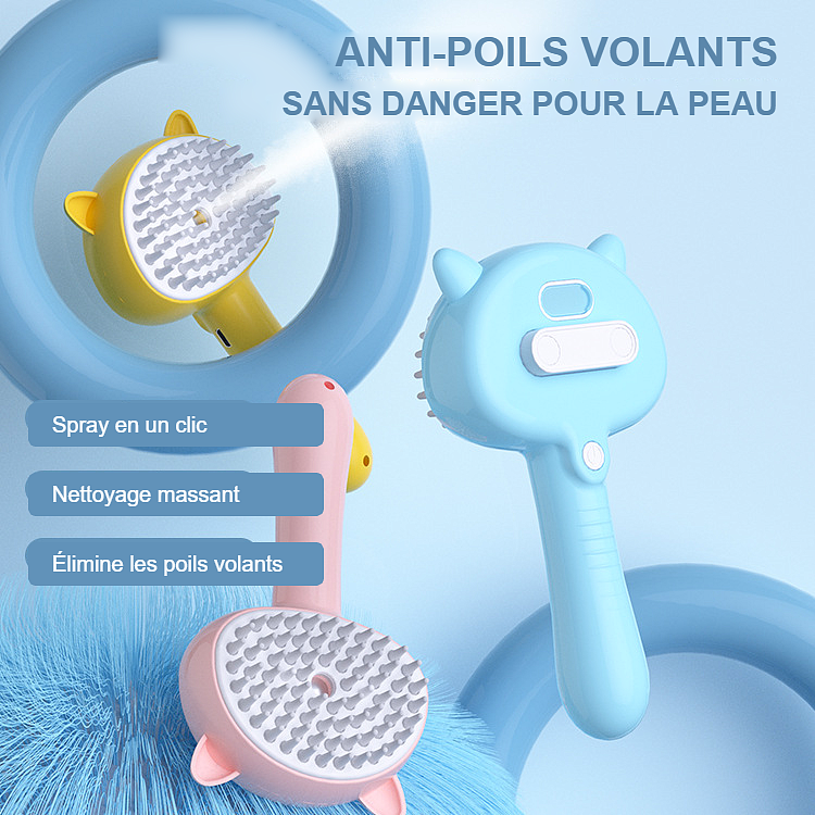 Brosse vapeur Poilou — brosse à brume pour chien et chat
